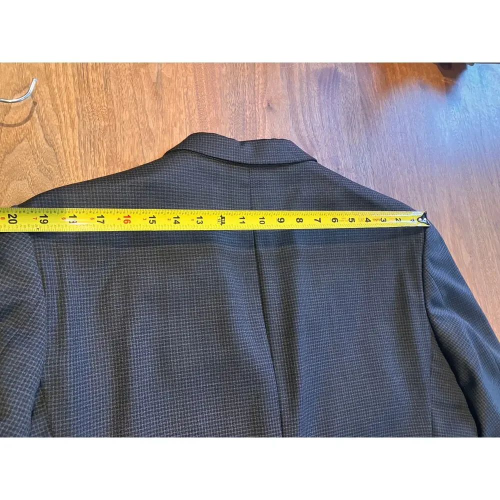 Kenneth Cole AWEARNESS Slim Fit‎ Blazer 46 Short Gray Wool Stretch Suit Jacket